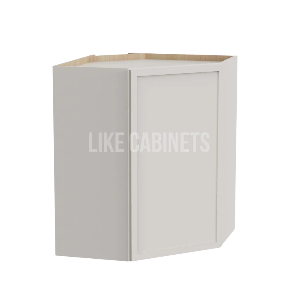 Slim Dove White 24'' Diagonal Corner Wall Cabinet