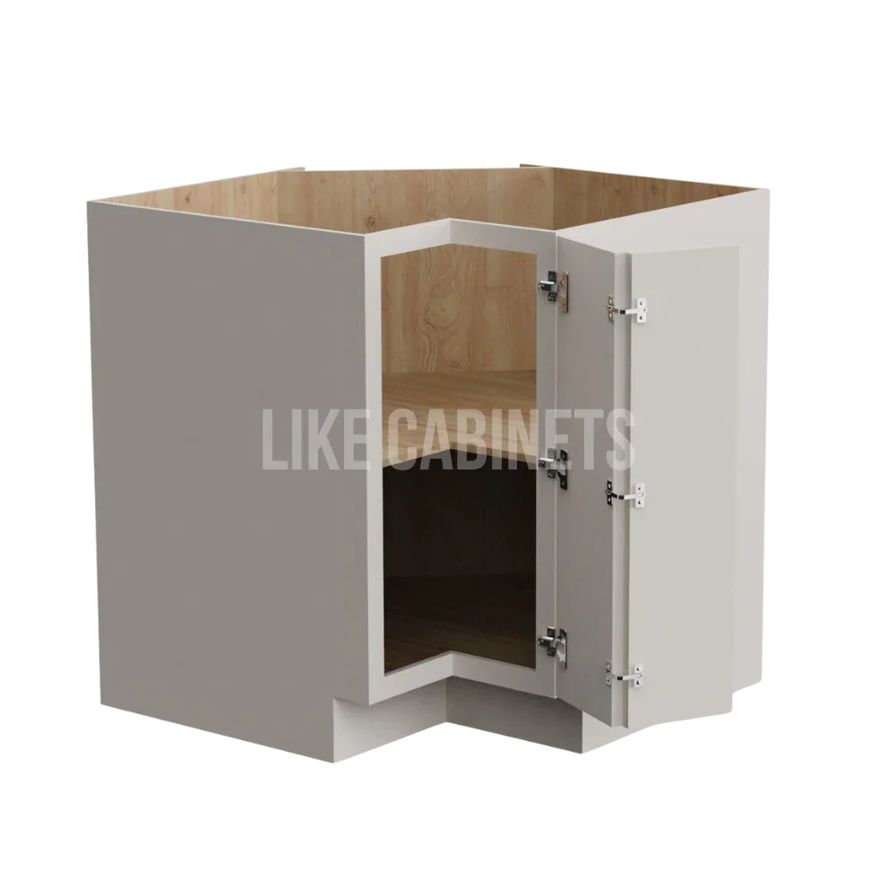 Dove White Slim Shaker Easy Reach Base Cabinet