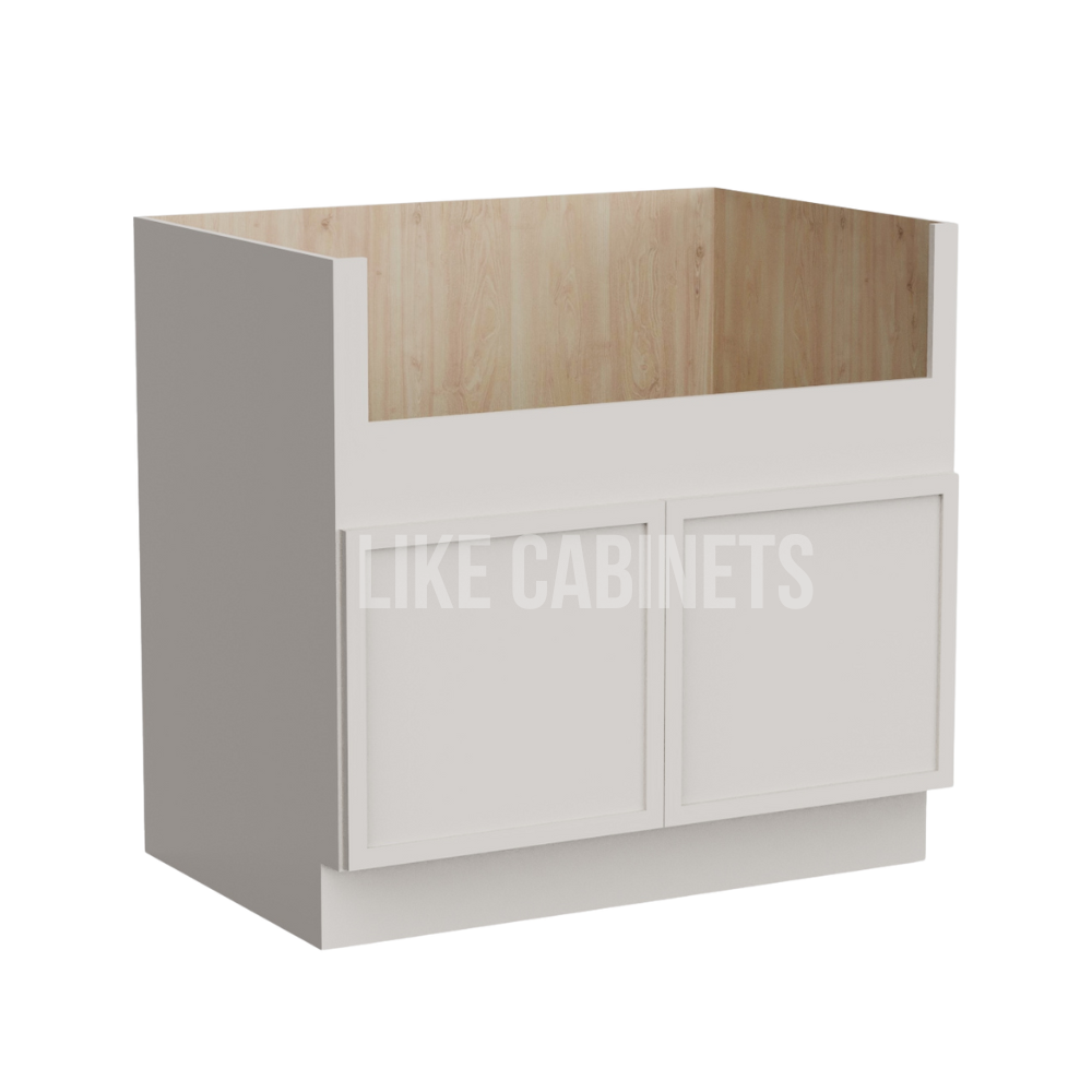 Dove White Slim Shaker Farmhouse Sink Base