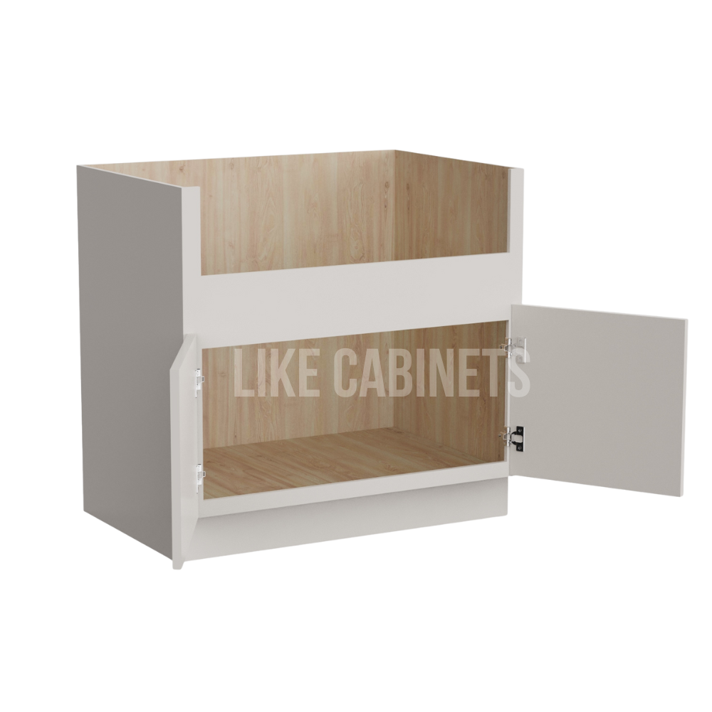 Dove White Slim Shaker Farmhouse Sink Base