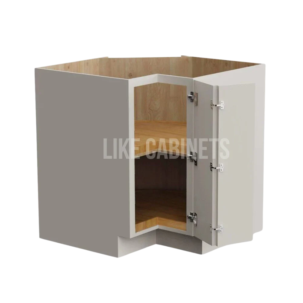 Slim Dove White Lazy Susan Base Cabinet