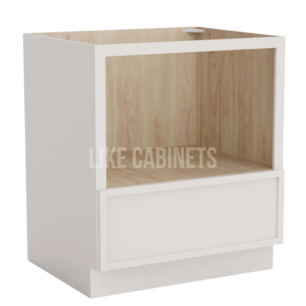 Dove White Slim Shaker Microwave Base Cabinet