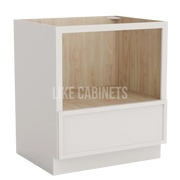 Dove White Slim Shaker Microwave Base Cabinet