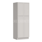 Slim Dove White 30''W Two Double Door Utility Pantry Cabinet