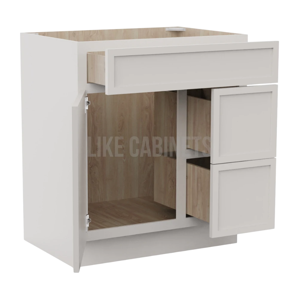 Slim Dove White 30'' W Vanity Combo with Drawers