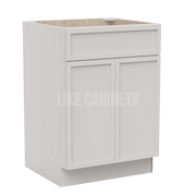 Slim Dove White Single Vanity Sink Base Cabinet