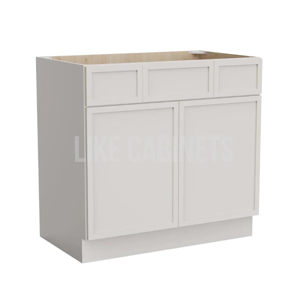 Slim Dove White Vanity Combo Cabinet