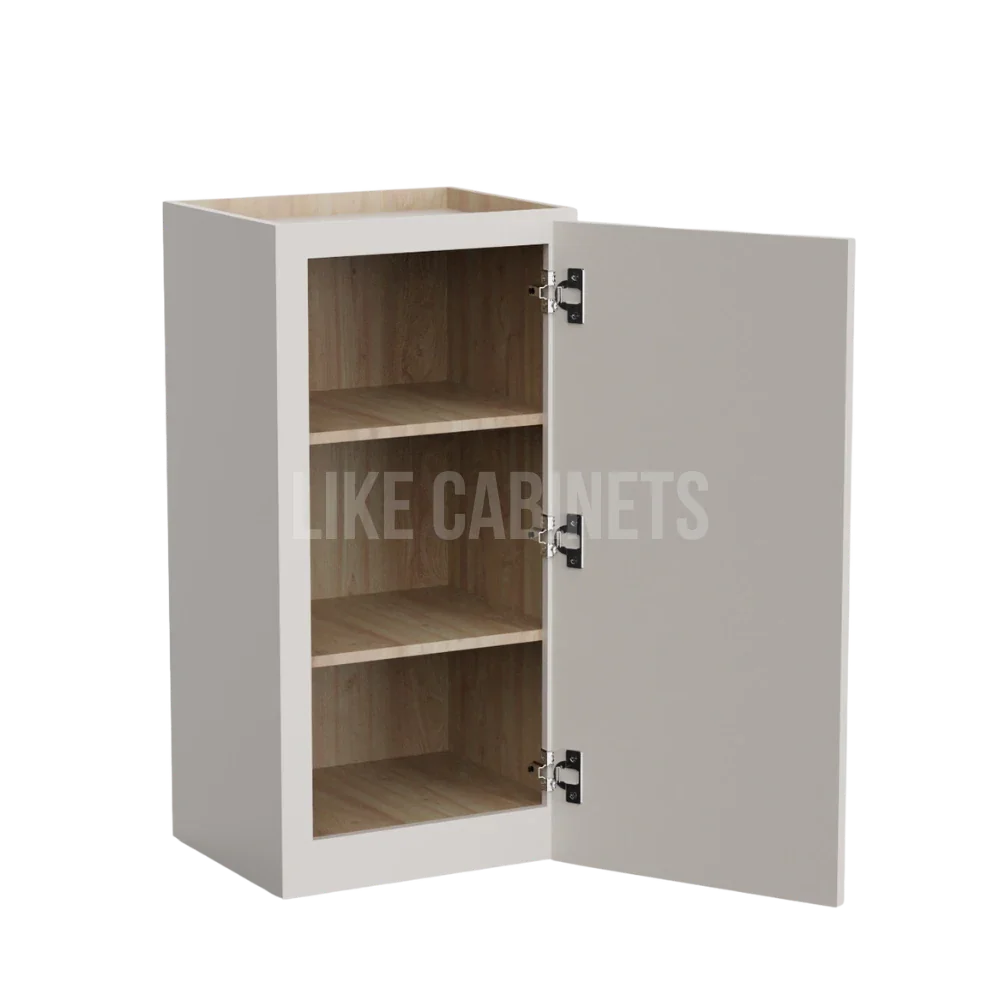 Dove White Slim Shaker 36''H 15'' W Single Door Wall Cabinet