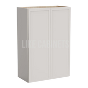 Slim Dove White Double Door Wall Cabinets 36''H, 12''D
