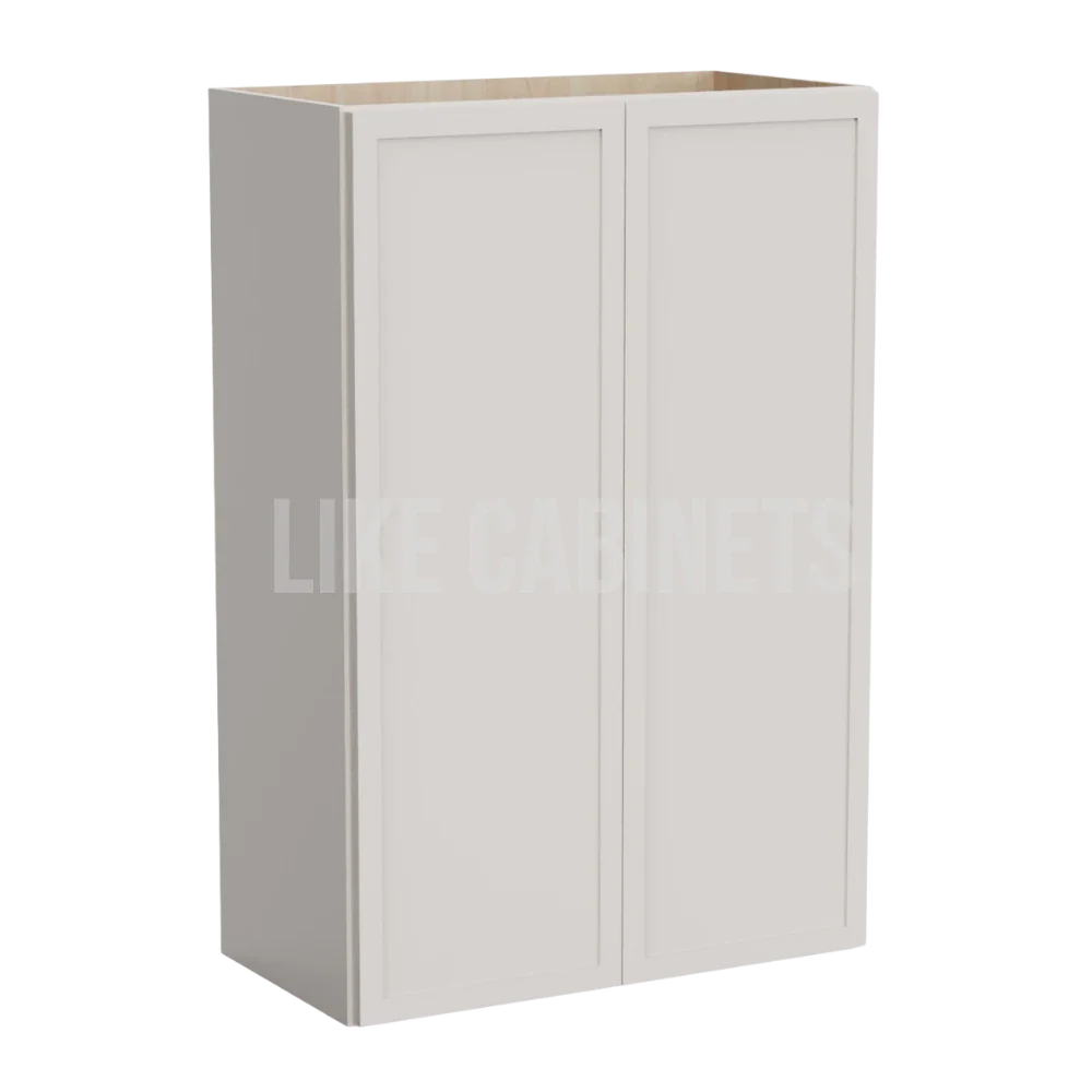 Slim Dove White Double Door Wall Cabinets 36''H, 12''D