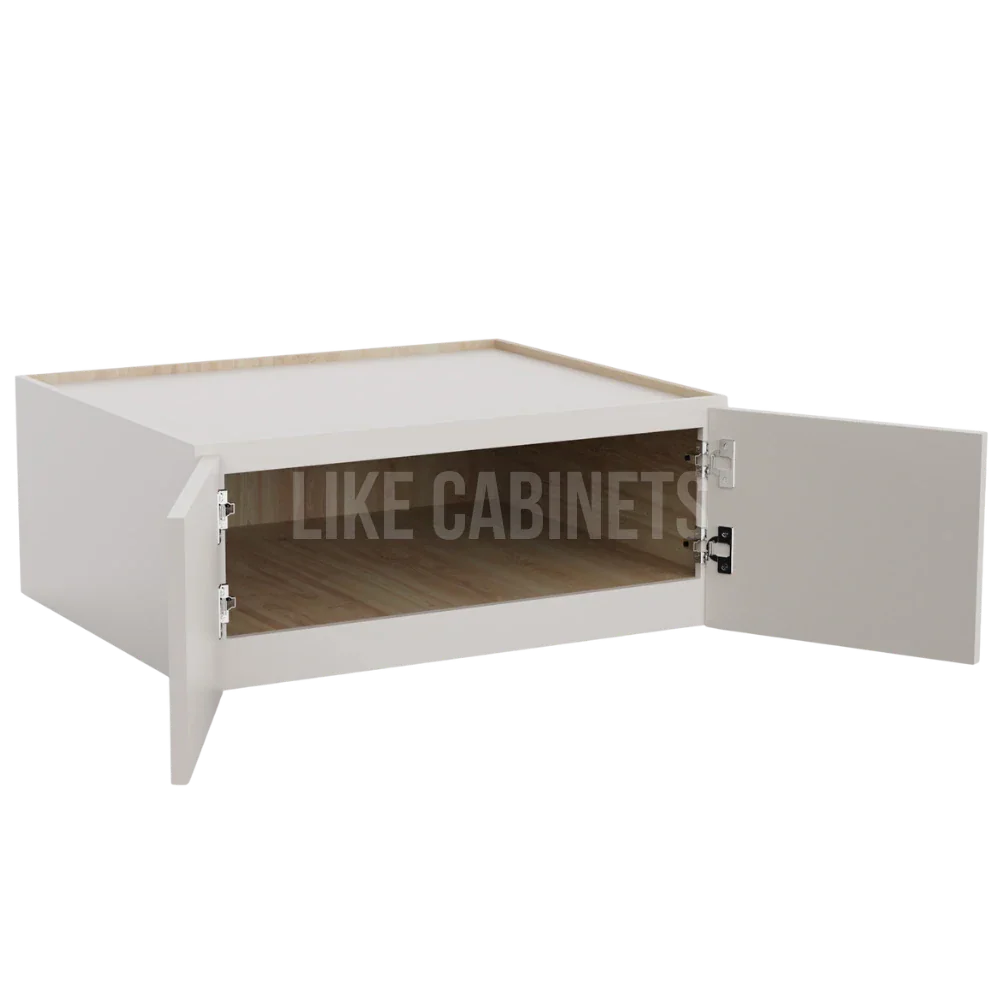 Slim Dove White 30'' W Refrigerator Wall Cabinet 24'' Deep