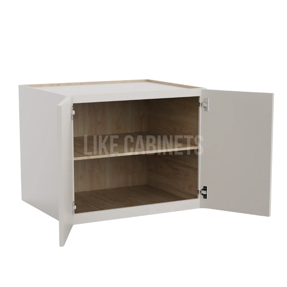 Slim Dove White 24'' H Refrigerator Wall Cabinet 24'' Deep