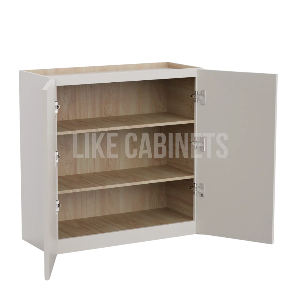 Slim Dove White 30''H Double Door Wall Cabinet