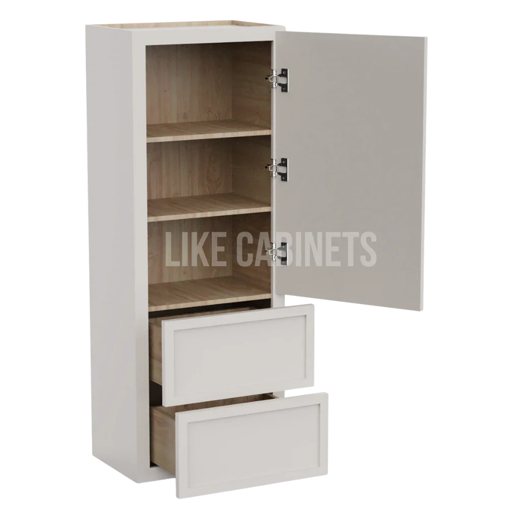 Slim Dove White 18''W Wall With Drawer Cabinet
