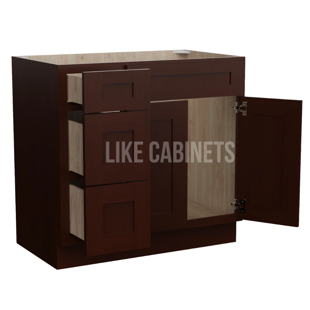 Shaker Espresso 36'' W Vanity Combo with Drawers