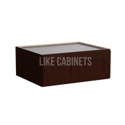 Shaker Espresso 30'' W Refrigerator Wall Cabinet 24'' Deep