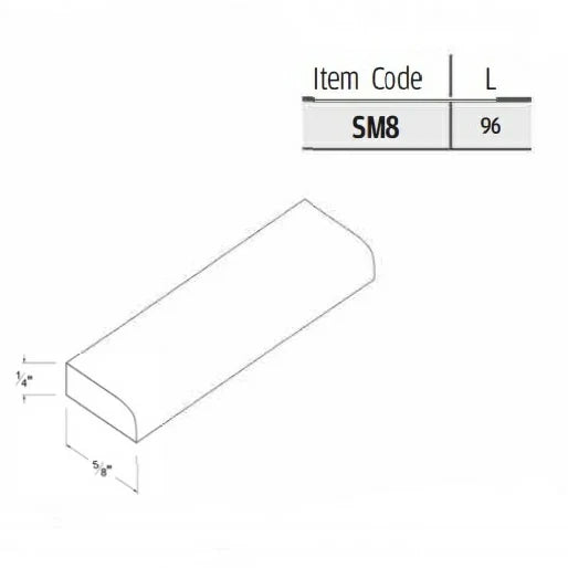 High Gloss Gray Scribe Moulding
