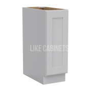 White Shaker Full Height Single Door Base Cabinet