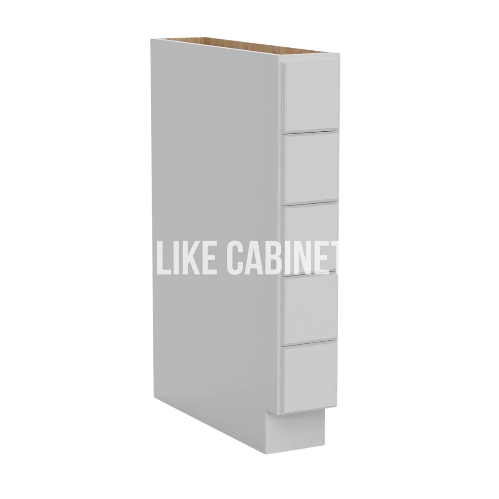 White Shaker Base Spice Cabinet with 5 Drawers
