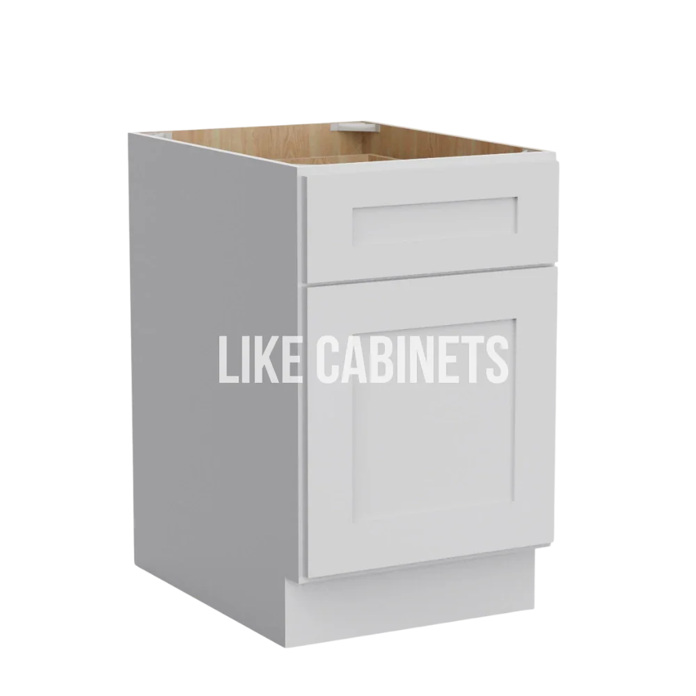 White Shaker Two Drawer Document File Base Cabinet