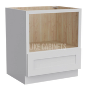 White Shaker Microwave Base Cabinet with Single Drawer