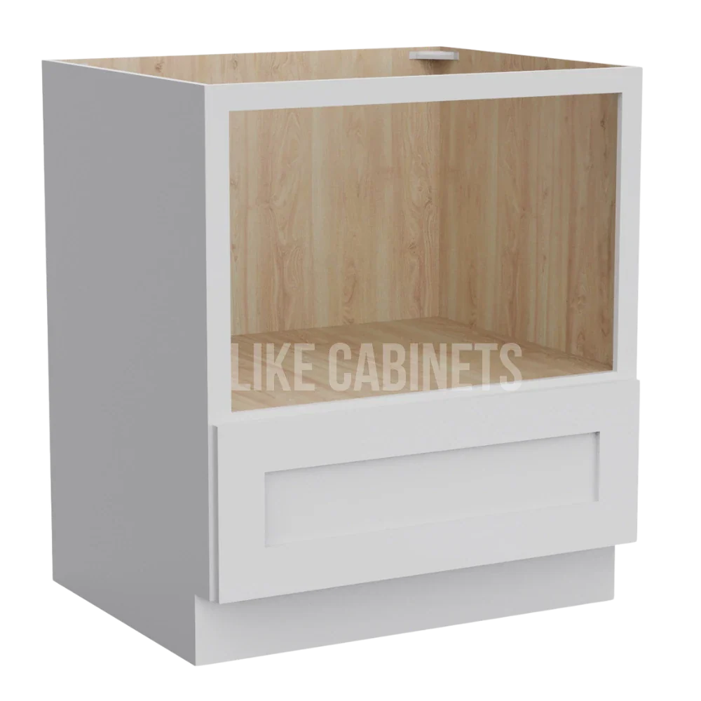 White Shaker Microwave Base Cabinet with Single Drawer