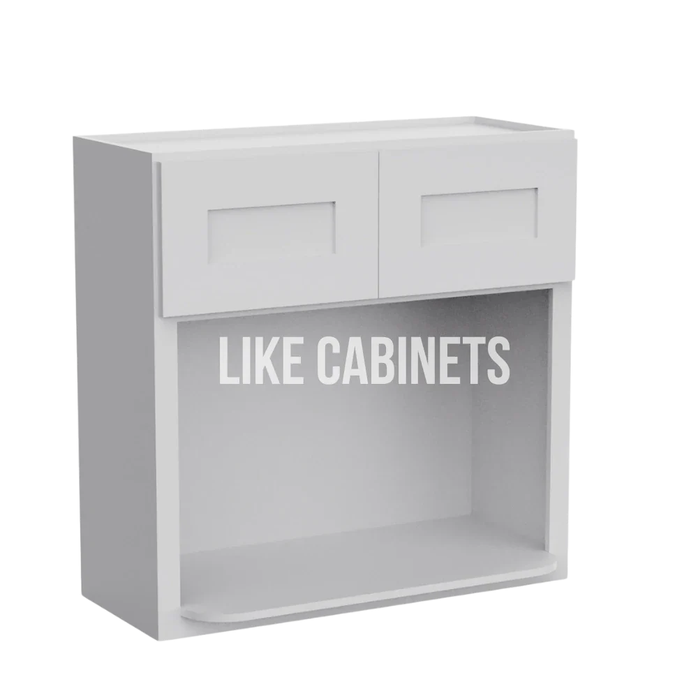 White Shaker Microwave Wall Cabinet
