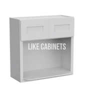 White Shaker Microwave Wall Cabinet