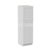 White Shaker 24'' W Two Double Door Utility Pantry Cabinet