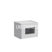 White Shaker 12'' H Single Door Wall Cabinet with Glass Door