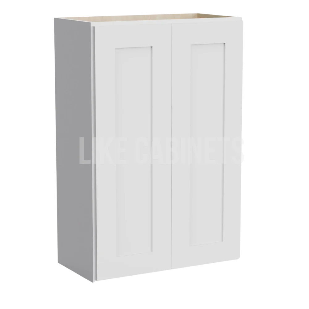 White Shaker Double Door Wall Cabinets 36''H, 12''D