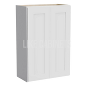 White Shaker Double Door Wall Cabinets 36''H, 12''D