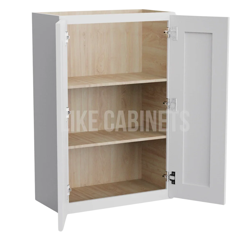 White Shaker Double Door Wall Cabinets 36''H, 12''D