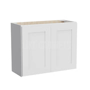 White Shaker 24'' H Double Door Wall Cabinet