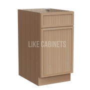 Slim White Oak Cabinet with Single Door & Drawer