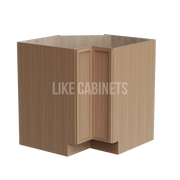 Slim White Oak Shaker Easy Reach Base Cabinet