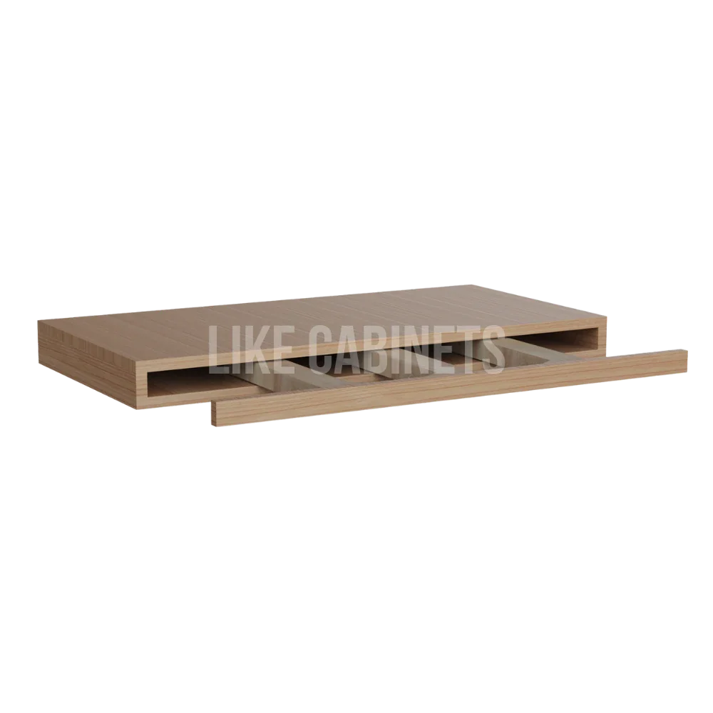 Slim White Oak Shaker Floating Shelf