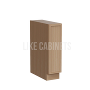 Slim White Oak Shaker Spice Pull Base Cabinet