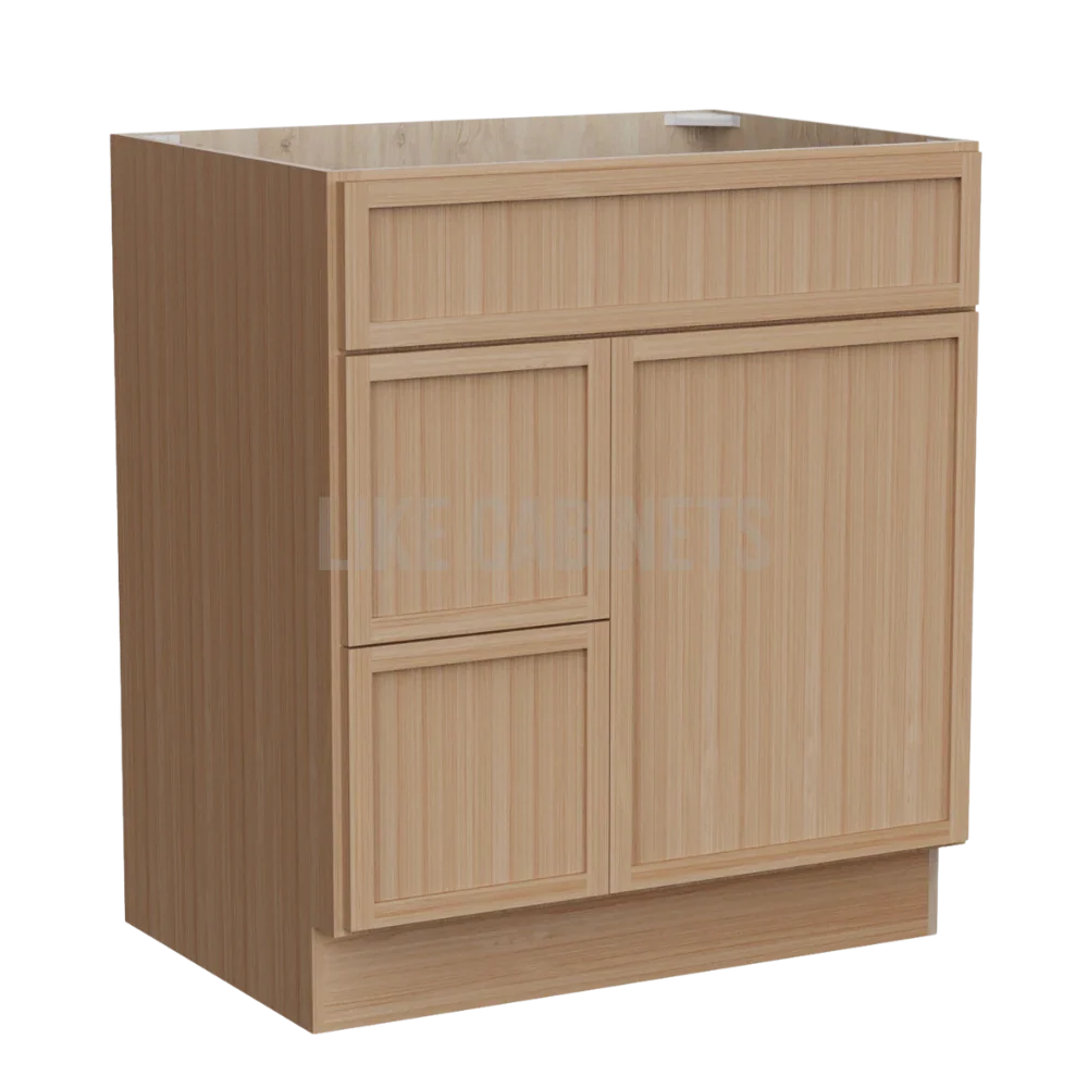 Slim White Oak 30'' W Vanity Combo with Drawers