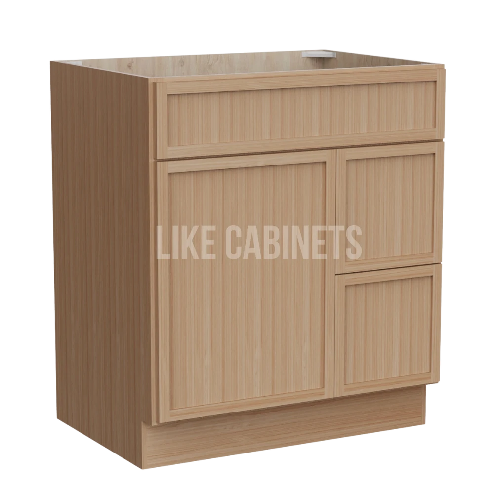 Slim White Oak 30'' W Vanity Combo with Drawers