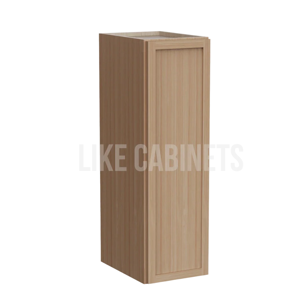 Slim White Oak 30'' H Single Door Wall Cabinet
