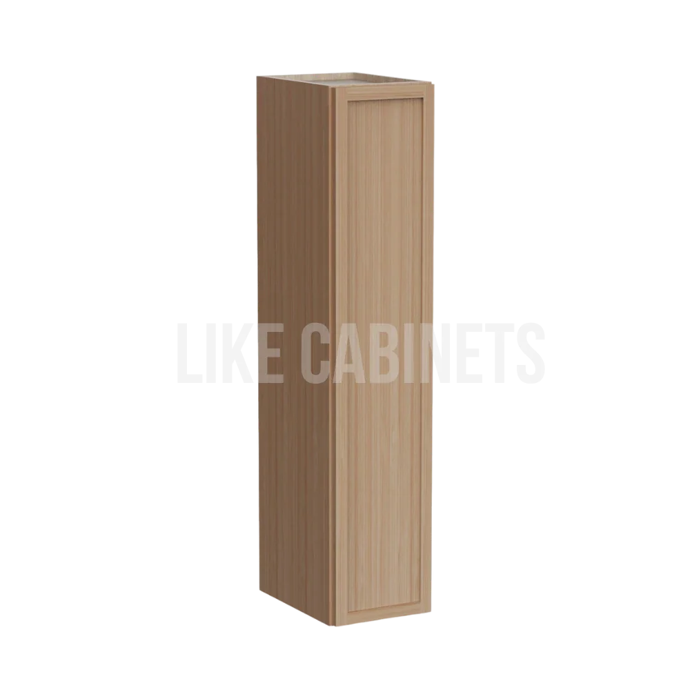 Slim White Oak 42'' H Single Door Wall Cabinet