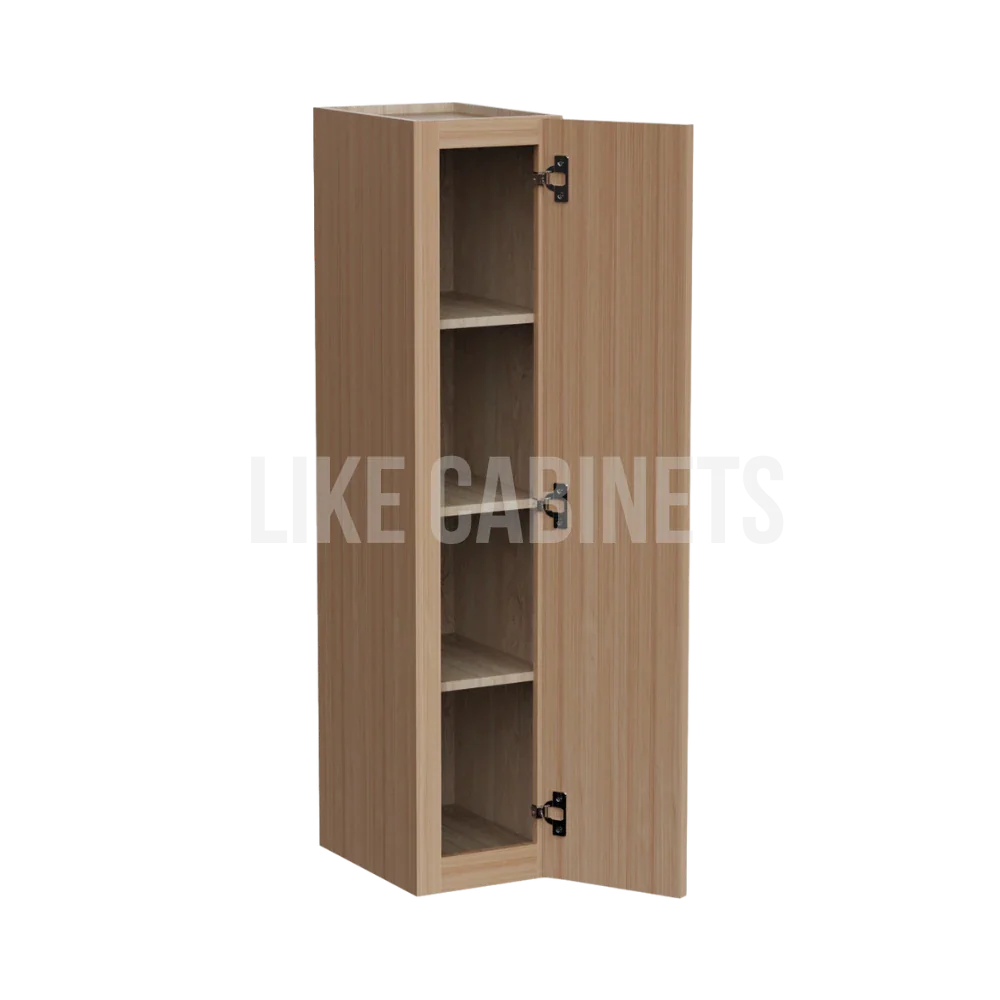 Slim White Oak 42'' H Single Door Wall Cabinet