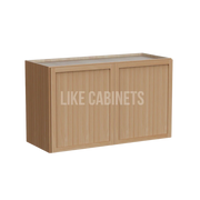 Slim White Oak 18'' H Double Door Wall Cabinet