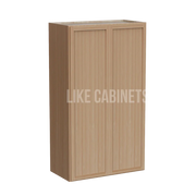 Slim White Oak 24″ Diagonal Corner Wall Cabinet