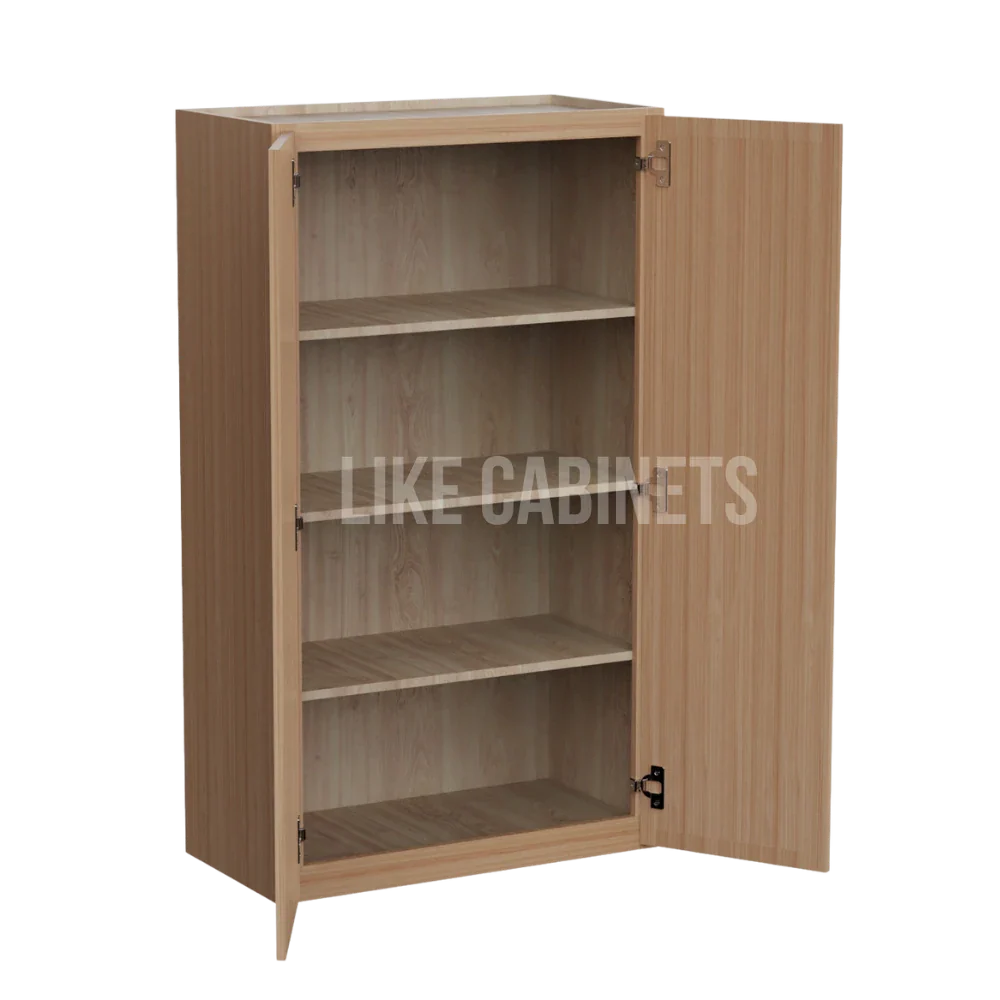 Slim White Oak 24″ Diagonal Corner Wall Cabinet