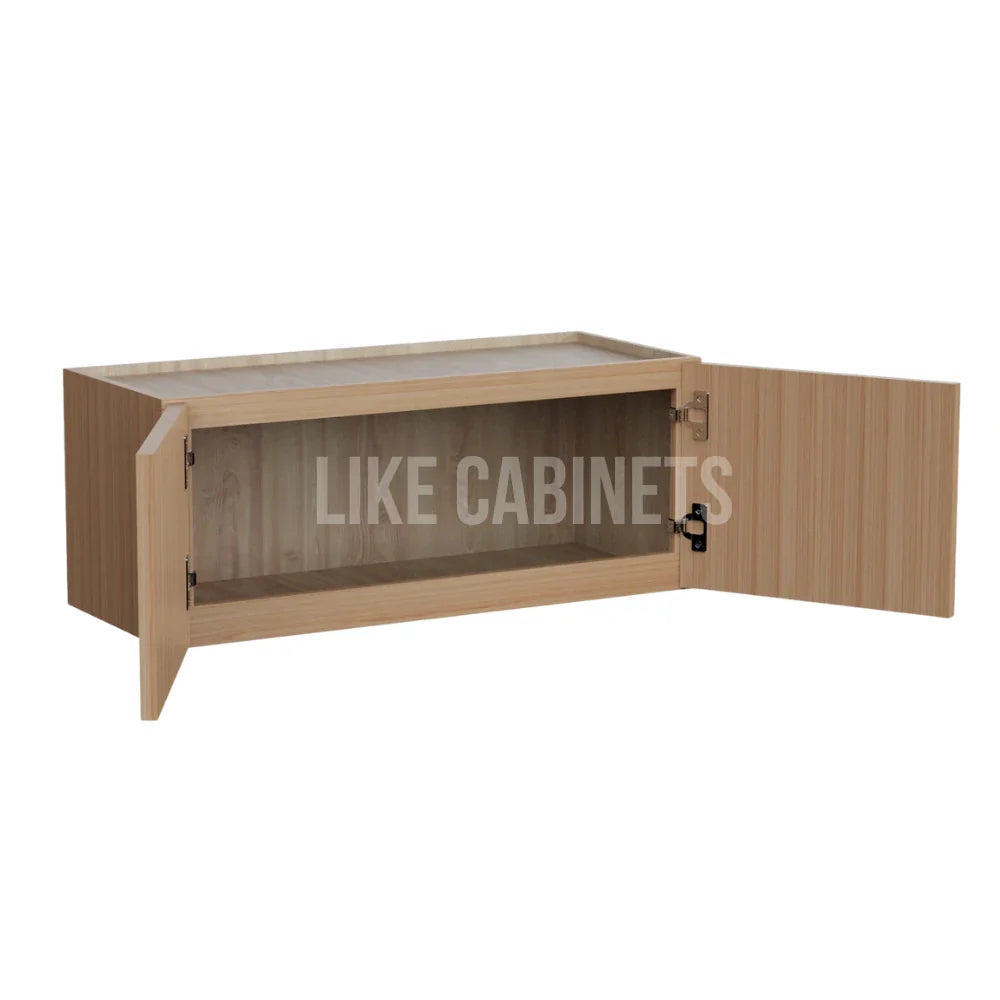 Slim White Oak  15'' H Double Door Wall Cabinet