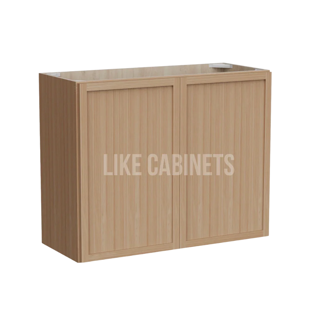 Slim White Oak 24'' H Double Door Wall Cabinet