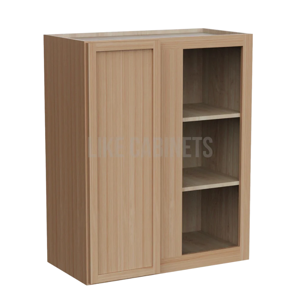 Slim White Oak 30'' H Wall Blind Cabinet