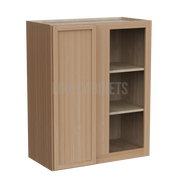 Slim White Oak 30'' H Wall Blind Cabinet